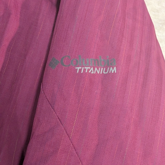 Columbia Titanium Women's Med Berry Pink Winter Jacket Coat Waterproof Details!! - Picture 8 of 16